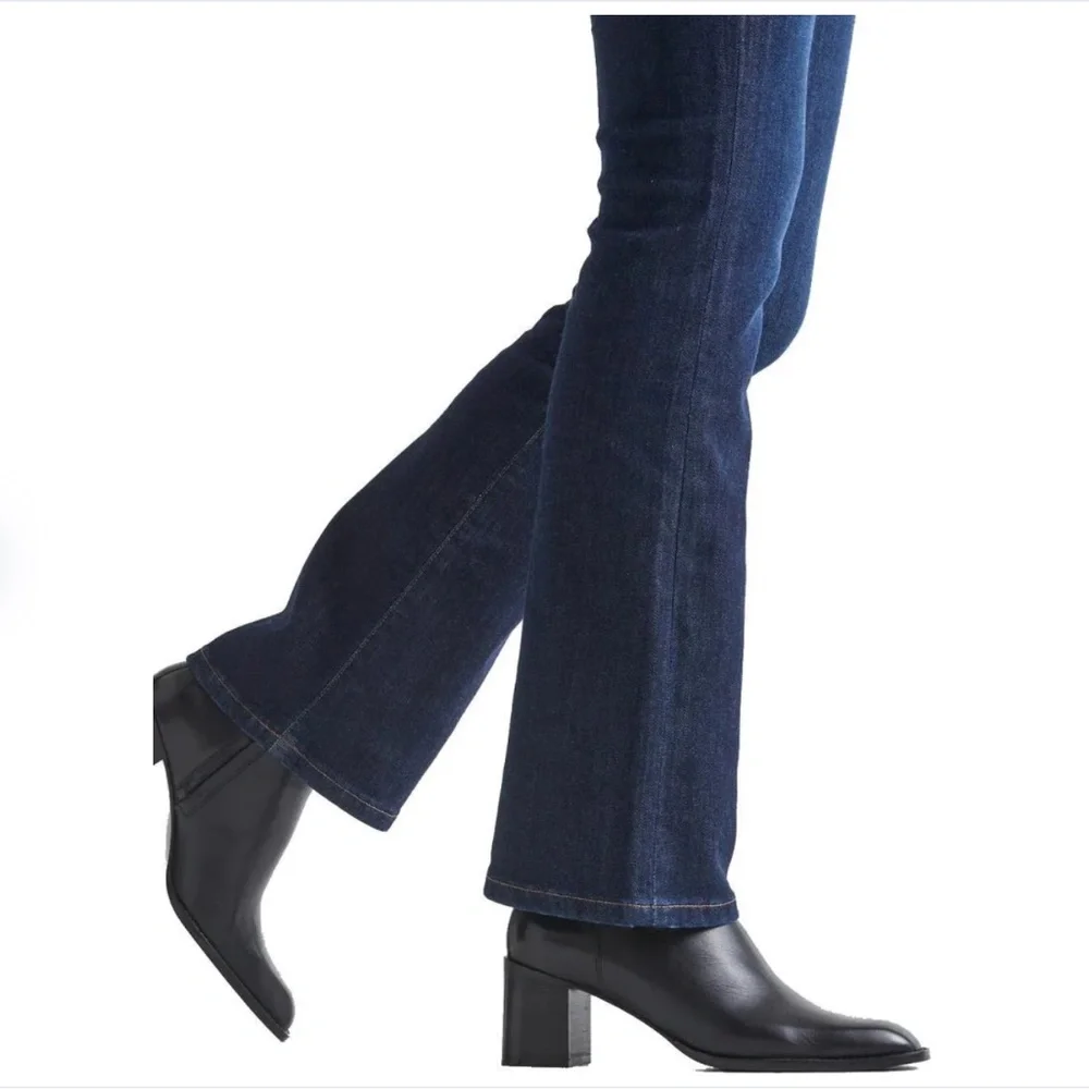DUER Women's High Rise Boot Cut Denim Pant in Medium Stone. 27" x 32" - Picture 5 of 5